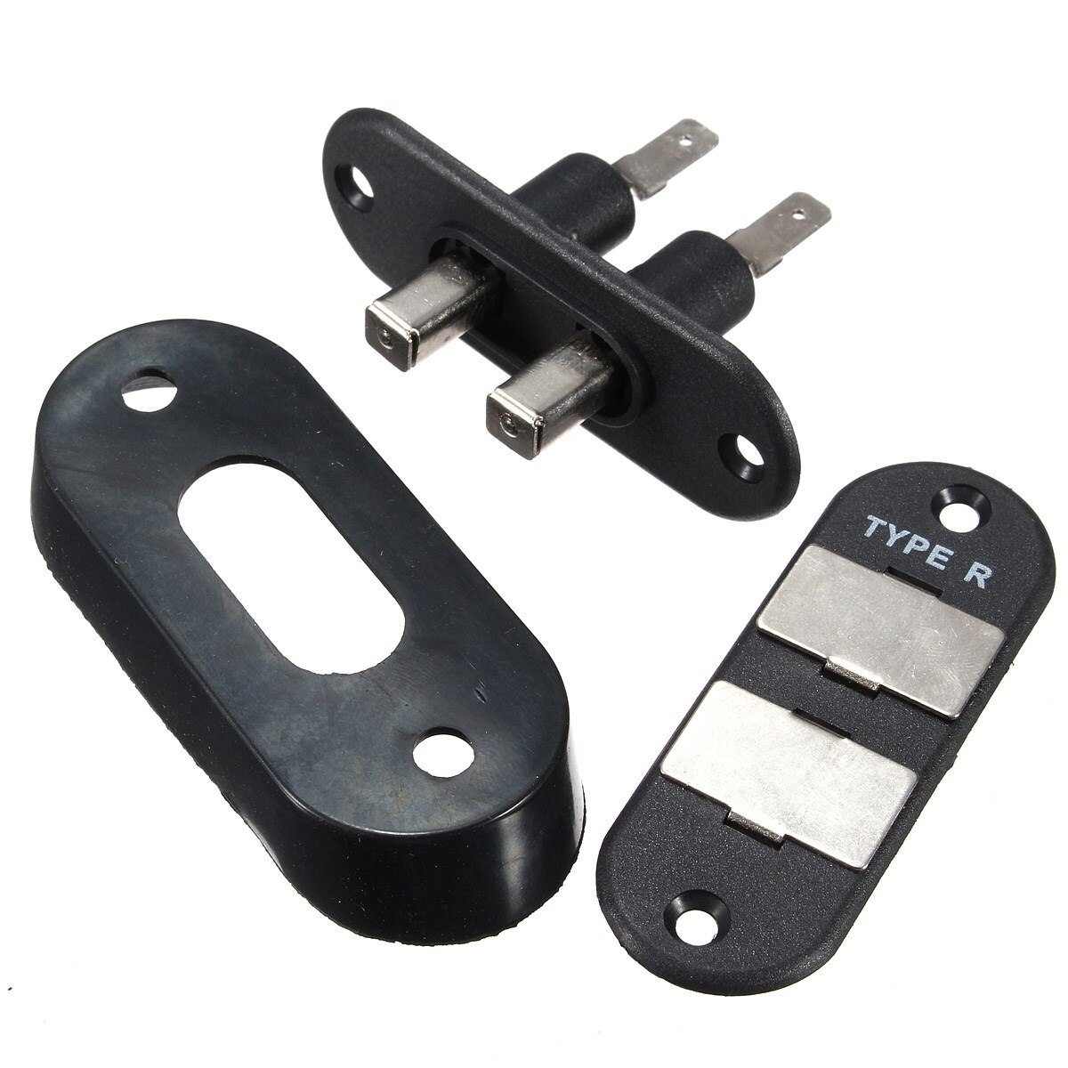 One set Black Sliding Door Contact Switch For Van Central Locking Systems Car Alarm
