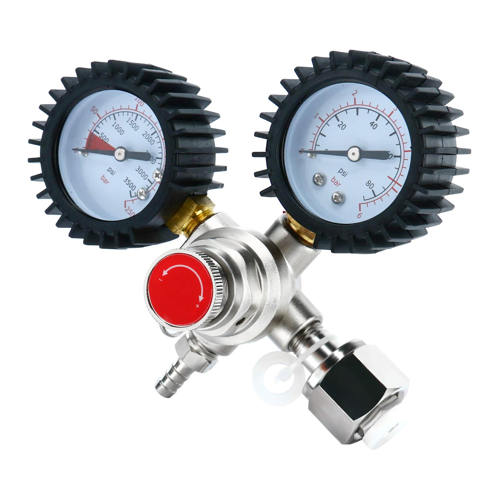 Dual Gauge CO2 Beer Regulator Pressure Regulator For Draft Beer Homebrew Kegerator CGA320