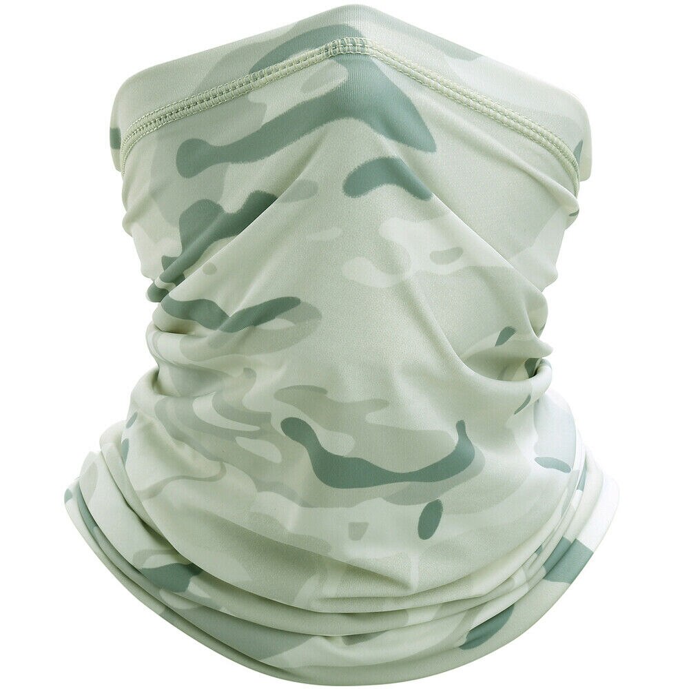 Cycling Face Bandana Outdoor Sports Women Men Headband Face Mask Neck Warmer Triangle Ice Silk Cool Scarf: camouflage color 5
