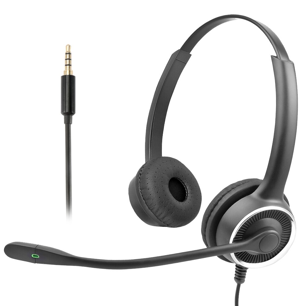 Call Center Telephone Operator Headset Earphone with Noise canceling Mic 8 Hours Customer Service Talking Soft Earmuff Headphone: Common Single Aux