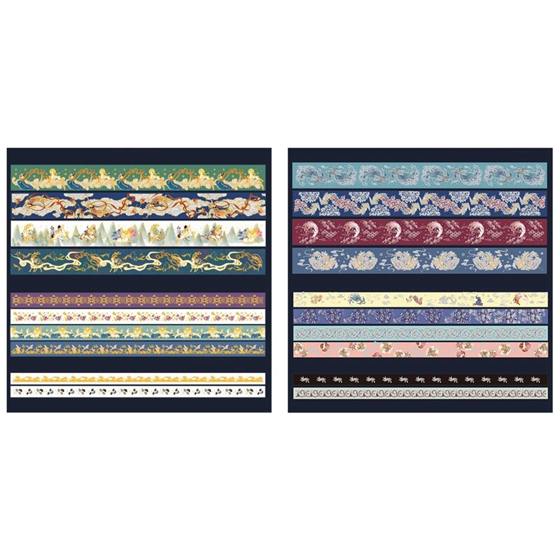 Washi Tape Set Washi Tape Stickers Vintage Japanse Masking Tape Decoratieve Afplakband Kleurrijke Bloemenbloesemblad Dieren voor DIY Scrapbooking Bullet Journals Planner 9 rollen