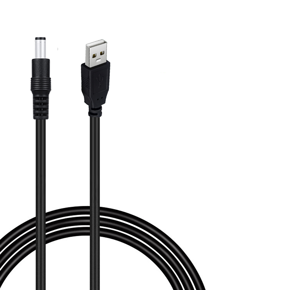 Elistooop USB a DC-Cable de alimentación macho a macho de 5,5mm y 5V, Conector de barril USB, Cable cargador para altavoz de enrutador de ventilador pequeño