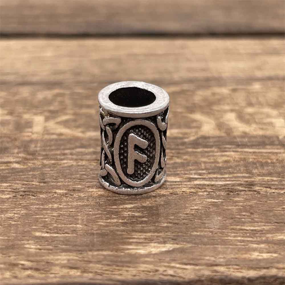 Cuentas de runas vikingas para hacer joyas, trenzas para el cabello, manualidades para Barba, espaciador de Metal Diy, accesorios de cuentas con agujero grande, aptos para pulsera