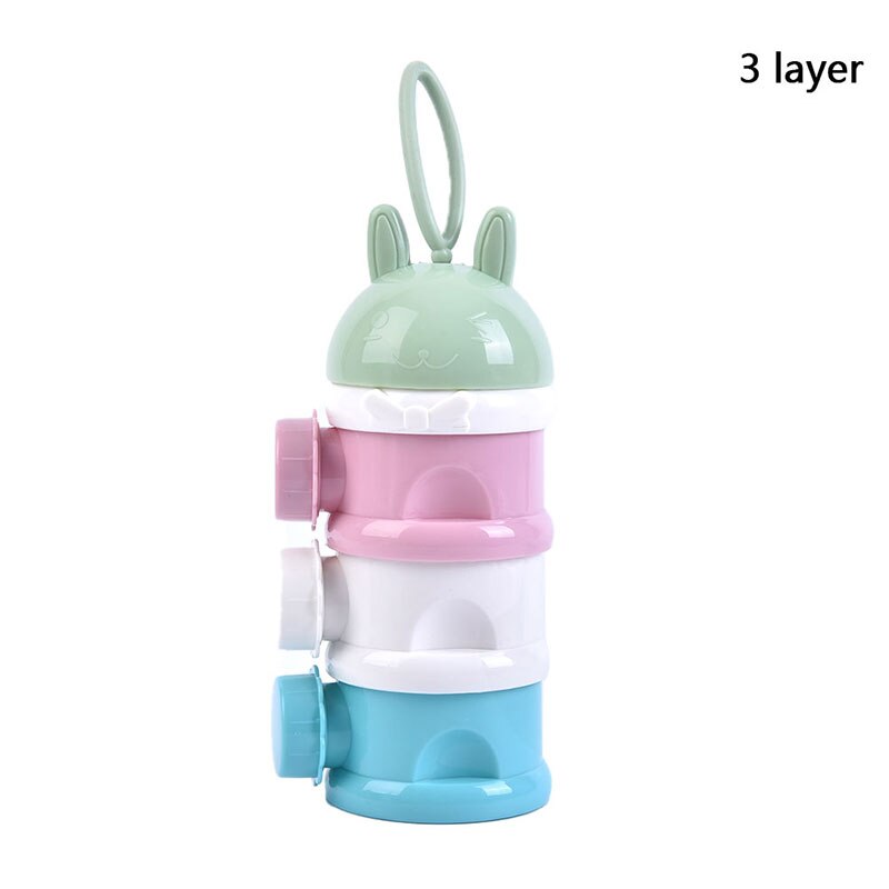 3 layers Bear Style Portable Baby Food Storage Box Essential Cereal Cartoon Infant Milk Powder Container: 2