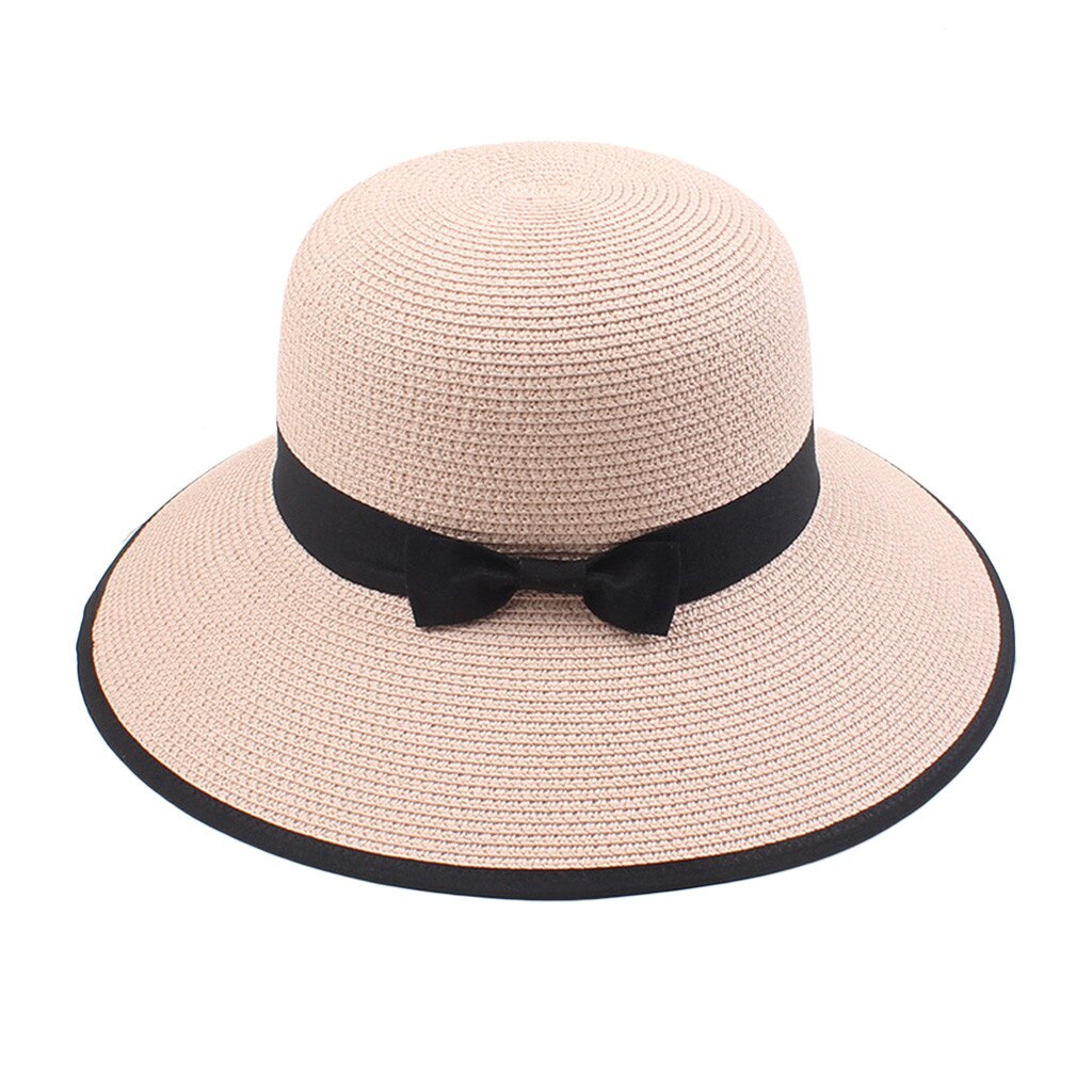 2020 moda praia palha chapéu feminino verão uv chapéu de sol das mulheres dobrável protetor solar pescador tampões dobrável enrolar floppy chapéus: PK