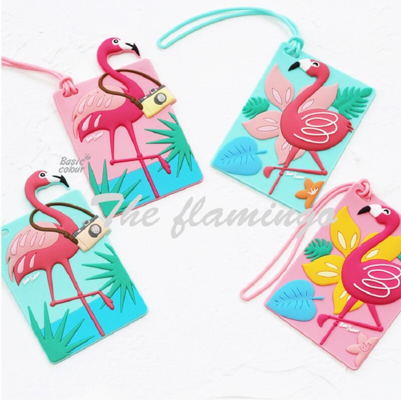 Cartoon Animal Travel Accessoires Flamingo Bagagelabel Siliconen Koffer ID Adres Holder Bagage Boarding Tag Label