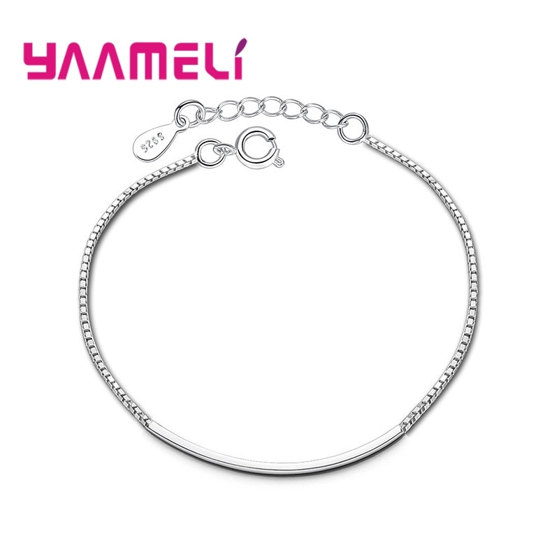 Glatte Schlange Kette Silber Armband Geometrische Muster Unregelmäßige Form Hochzeit Für Brautjungfer Braut