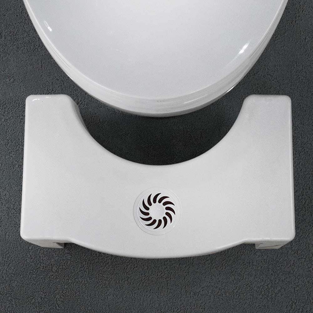Husholdningsbadeværelse folde hugsiddende skammel skridsikker toilet fodskammel potte fodskammel toiletskammel (ingen luftfrisker)