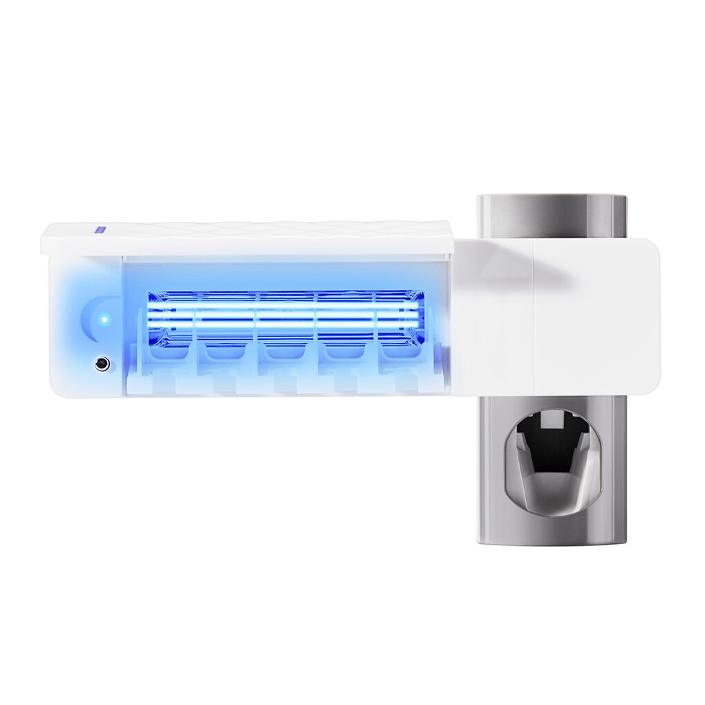 Uv tannbørste tannkremholder med uv lys rengjøringsfunksjon automatisk tannkrempresser