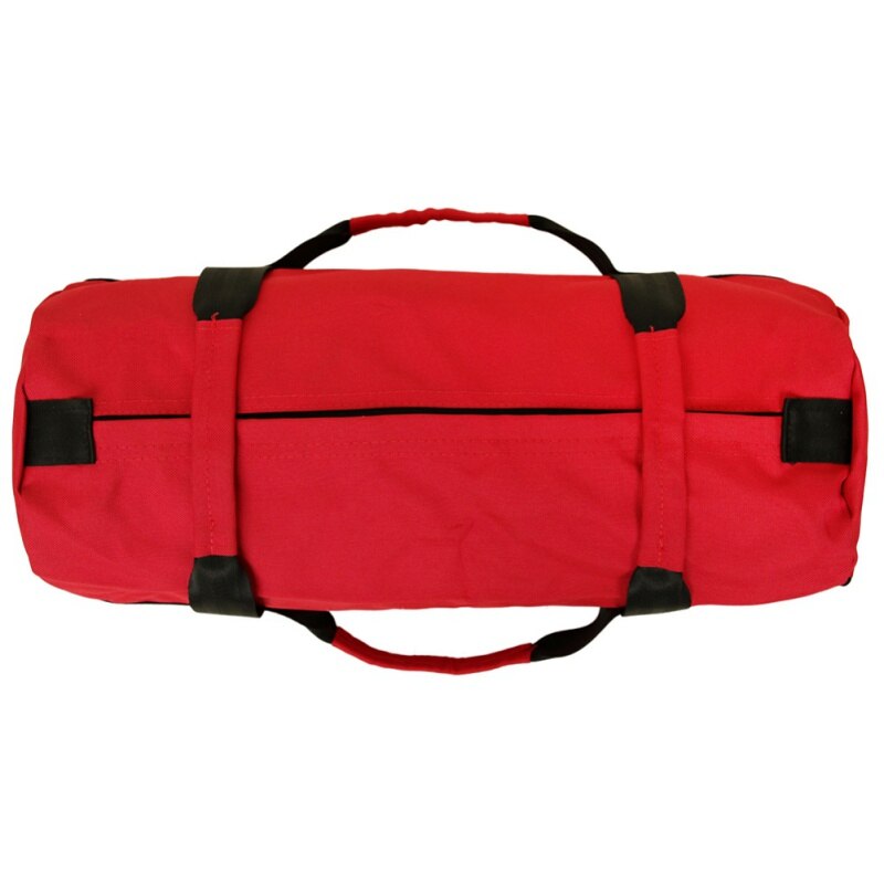 Fitness Weights Sandbags Training Exercise Sports Portable Gym Bag Workout Gym Dry Wet With 4 Adjustable Filler Sand Bags 40lbs: Red