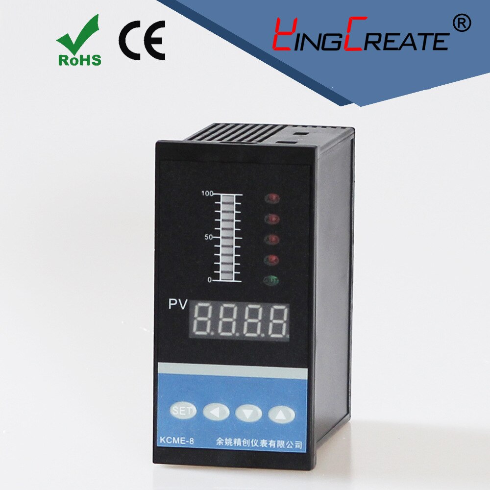 4-20mA DC input water liquid level pressure controller with 4 ways relay and DC24V voltage output water liquid level meter