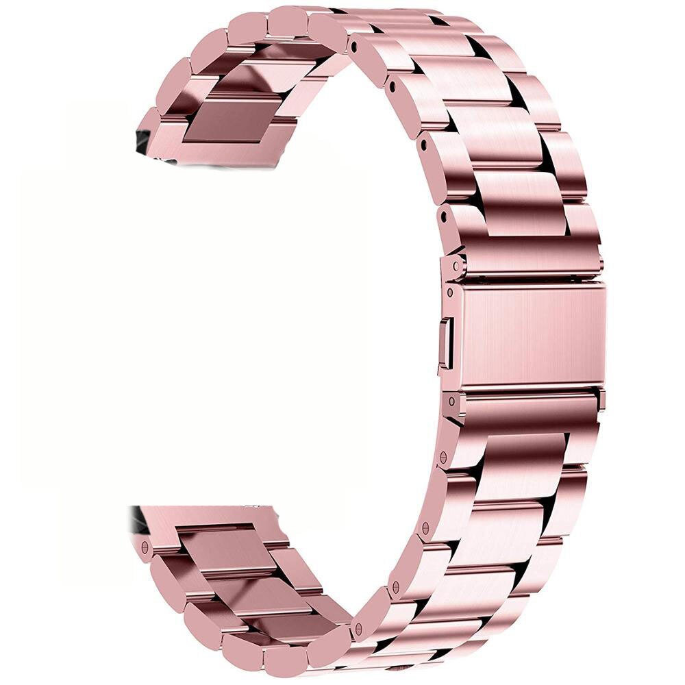 Milanese pulseira de metal para amazfit gts bip s gtr 42mm banda inteligente pulseira de aço inoxidável para huawei relógio gt 2 42mm pulseira: Rosa