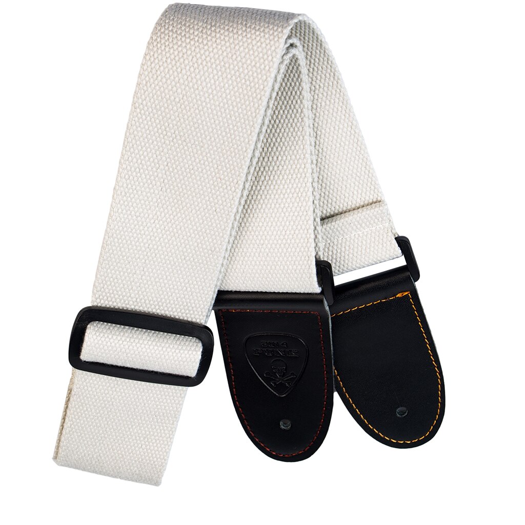 Naomi Gitaarband Leather Head Verstelbare Schouderband Voor Gitaar Elektrische Gitaar Basgitaar Onderdelen Accessoires Wit