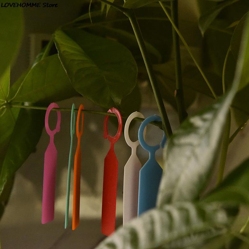 Etiquetas de plástico para plantas de vivero, marcador de maceta, etiquetas colgantes para invernadero, bonsái, Collar, 50 Uds.