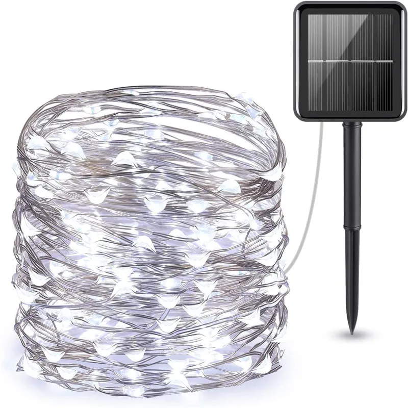 LED Solar Light Outdoor Tuin Fairy String Light Led Twinkle Waterdichte Lamp voor Kerst Patio Boom Party 6 m/12 m/23 m/33 m: Rood / 650W