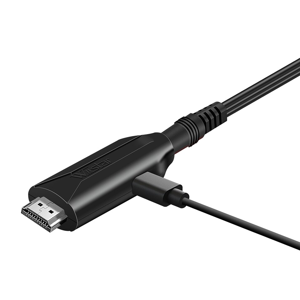 HDMI-kompatibel zu SCART Kabel Konverter HDMI in Scart Out Video Audio Konverter Adapter für HDTV DVD