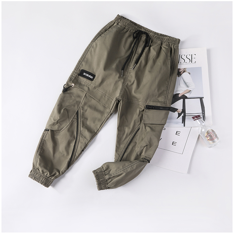 2021 pantaloni Cargo neri ragazzi autunno Harem Pant Streetwear Harajuku Jogger pantaloni della tuta pantaloni abbigliamento per bambini per ragazzi da 10 a 12 anni