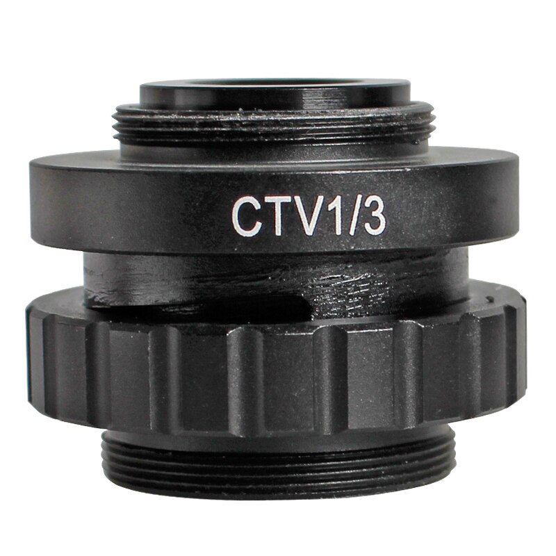 Metal mikroskop kamera adapter 1/3 ctv ccd kamera adapter trinokulært mikroskop c-mount linse standard c interface tilbehør