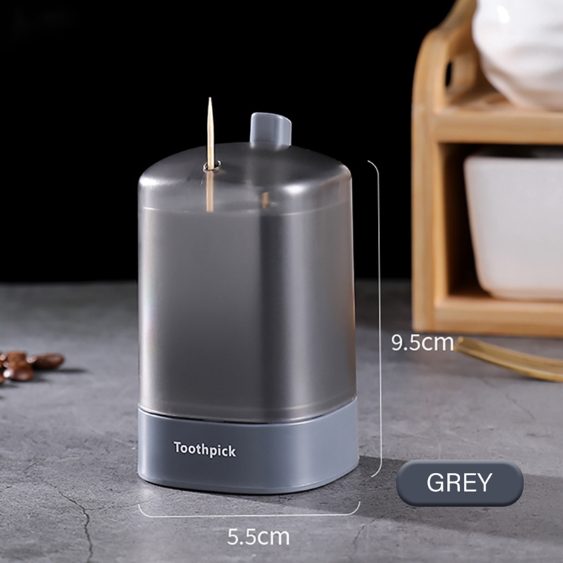 Automatic Toothpick Holder Table Toothpick Container Wheat Straw Household Table Toothpick Storage Box Toothpick Dispenser