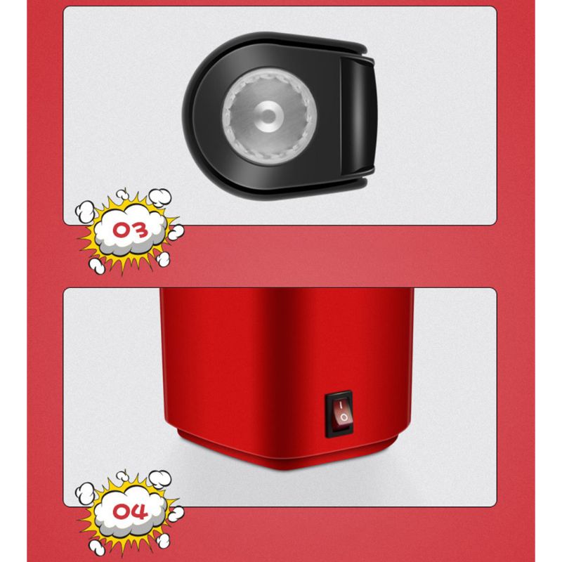 Nem transport elektrisk luft popcorn maker retro maskine biograf hjemme gastronomisk fedtfri og sund nem betjening