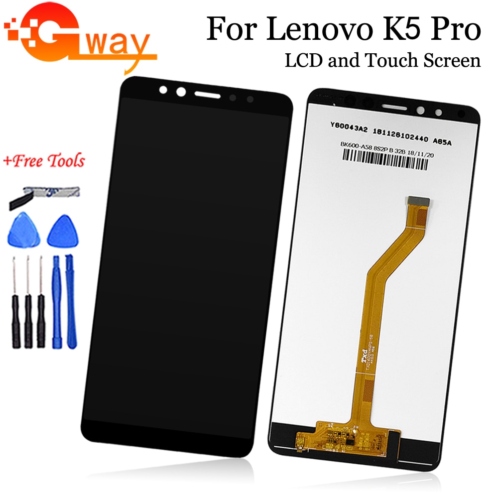 5.99" For Lenovo K5 Pro LCD Display+Touch Screen Digitizer Assembly Phone Replacement Parts For Lenovo K5 Pro L38041 LCD+Tools