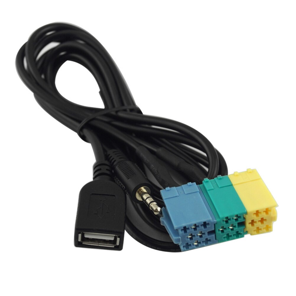 2 in 1 3.5mm &amp; usb stik bil audio adapter bil video audio adapter kabel bil aux line til hyundai / kia auto tilbehør