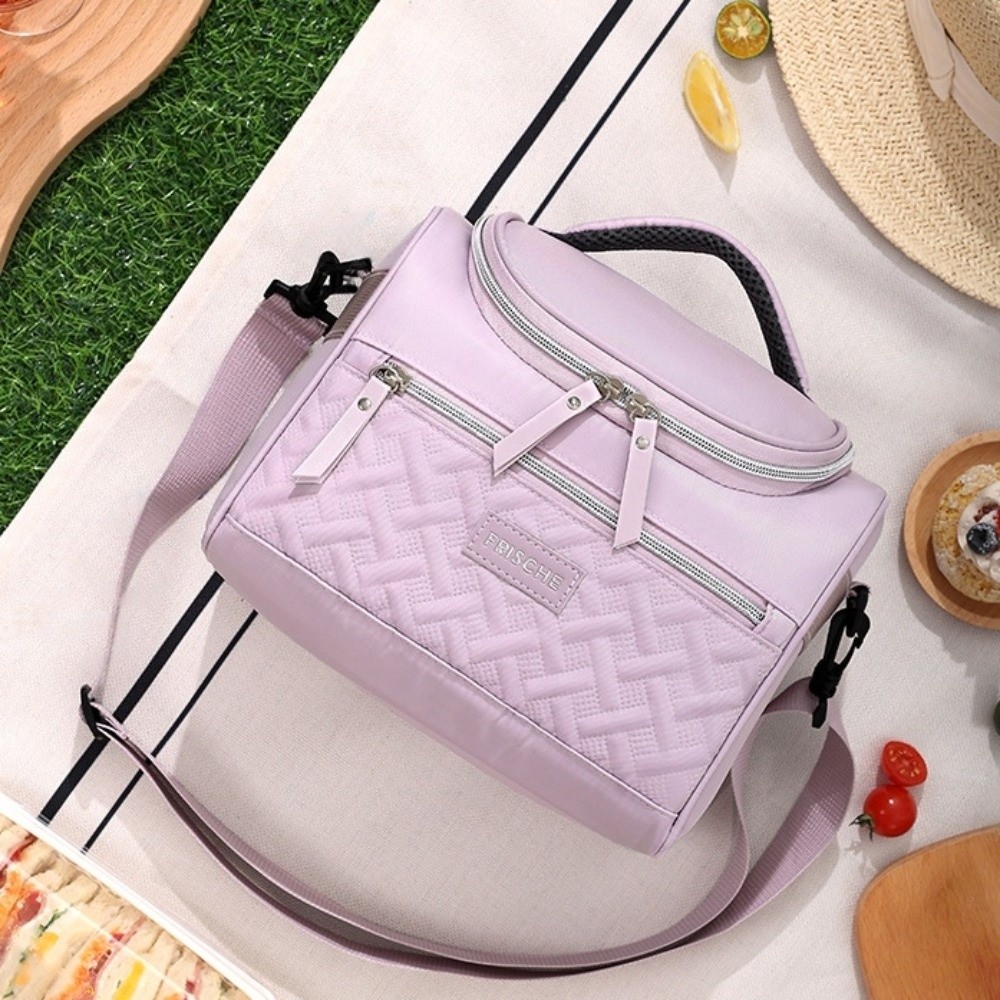 Portable PEVA Lunch Bag Thickened Large Capacity Picnic Bag Heat Preservation Waterproof Cooler Bag Thermal Lunch Box