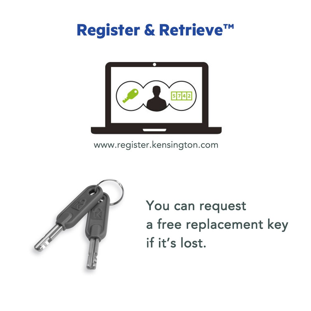 Kensington Original Ultra-Thin Keyed Laptop Lock Highest Security Level with 1.5m Steel Cable Anti-Theft for Ultrabook K64590