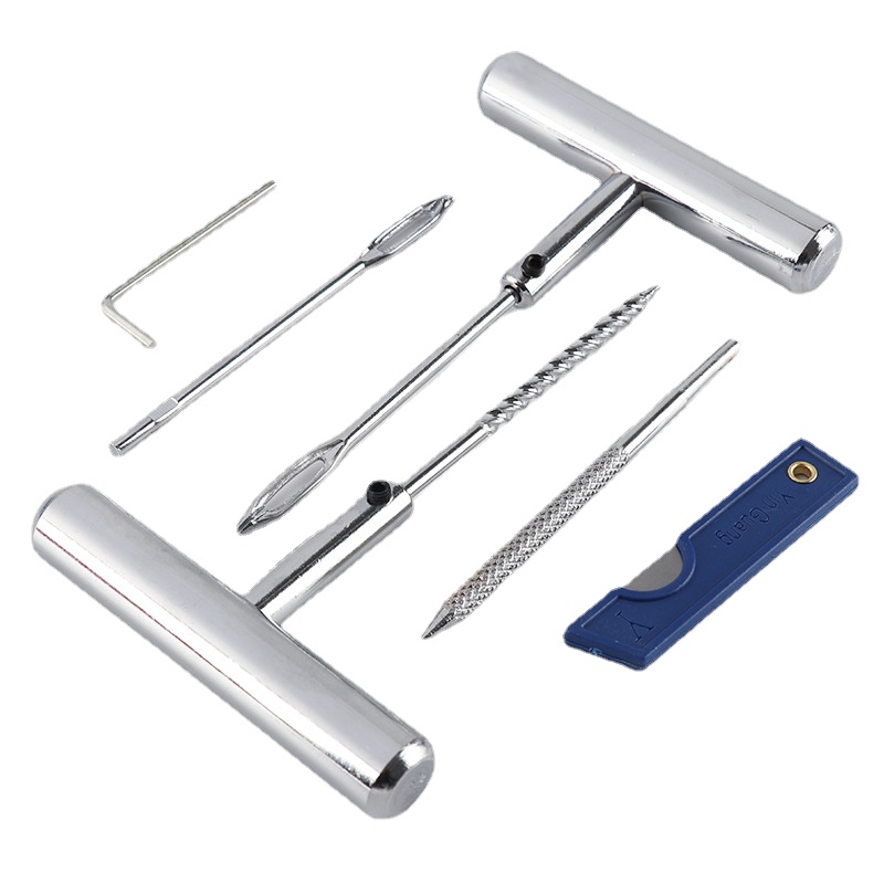 11Pcs Bandenreparatieset Auto Motorfiets Fiets Emergency Heavy Duty Tubeless Bandpunctuur Professionele Reparatie Kit Plug Set