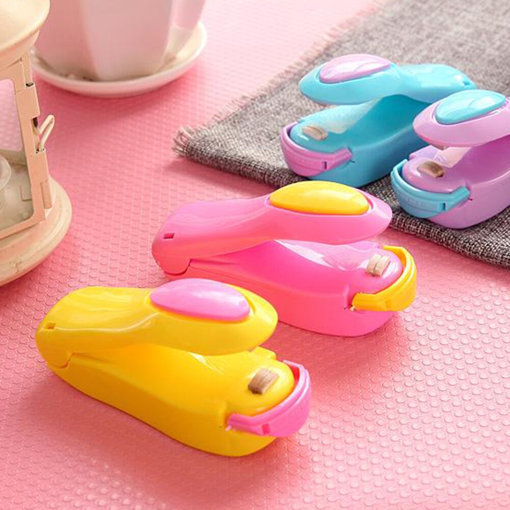 Portable Bag Clips Handheld Mini Food Vacuum Sealer Heat Sealing Machine Seal Packing Plastic Impulse Sealer Household