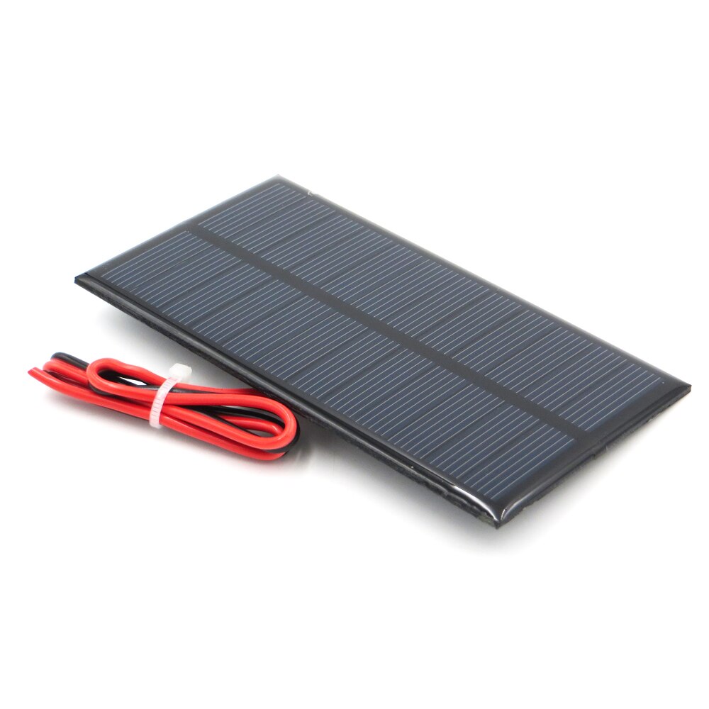 6 v 1 watt utvide ledning solcellepanel polykrystallinsk silisium diy batterilader liten mini solcellekabel leketøy  w 6v 1w w volt