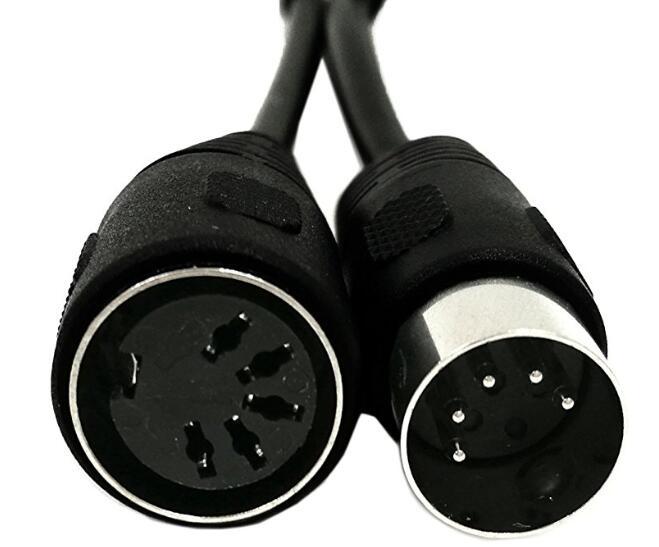 Cable de extensión MIDI de 5 pines, Cable adaptador MIDIAT de Audio DIN macho a hembra de 5 pines para teclado MIDI, cable de 50cm, 150cm y 300cm