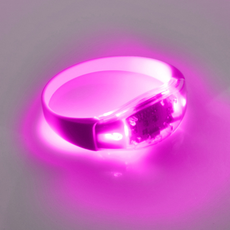 Pulsera luminosa LED, pulsera de silicona luminiscente con vibración de sonido, iluminación para , festivales y cumpleaños,: Púrpura
