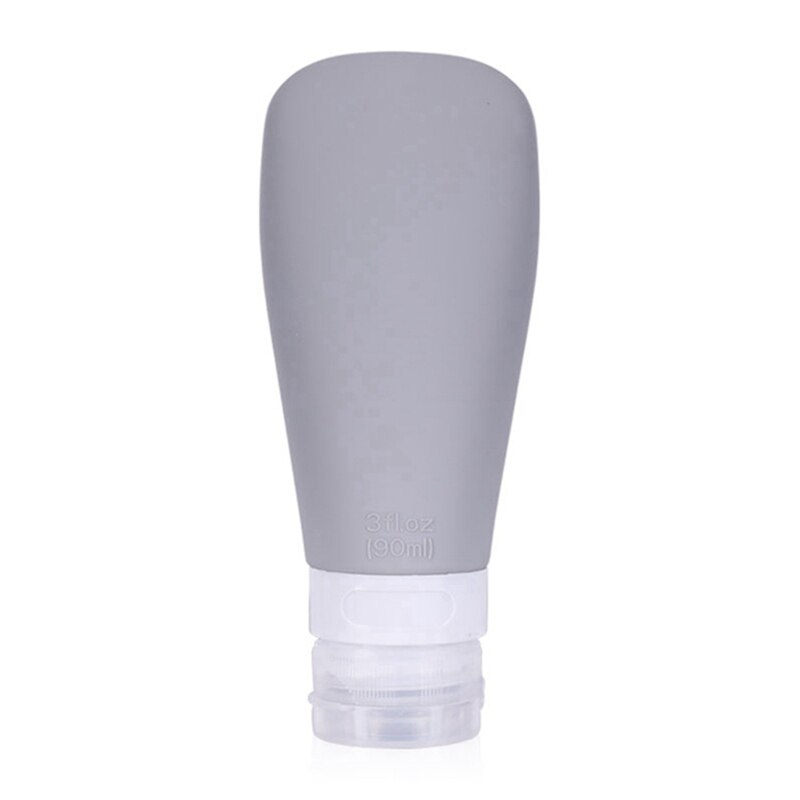 1 stk 60ml 90ml genopfyldelig silikone flaske rejse shampoo flaske lotion rejse pakning presse flasker bærbar kosmetik beholder: Gy2 90ml