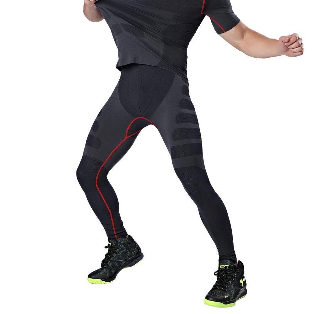 Komfortable mænd sport løber stramme slim bukser lange leggings under bukser: Default Title