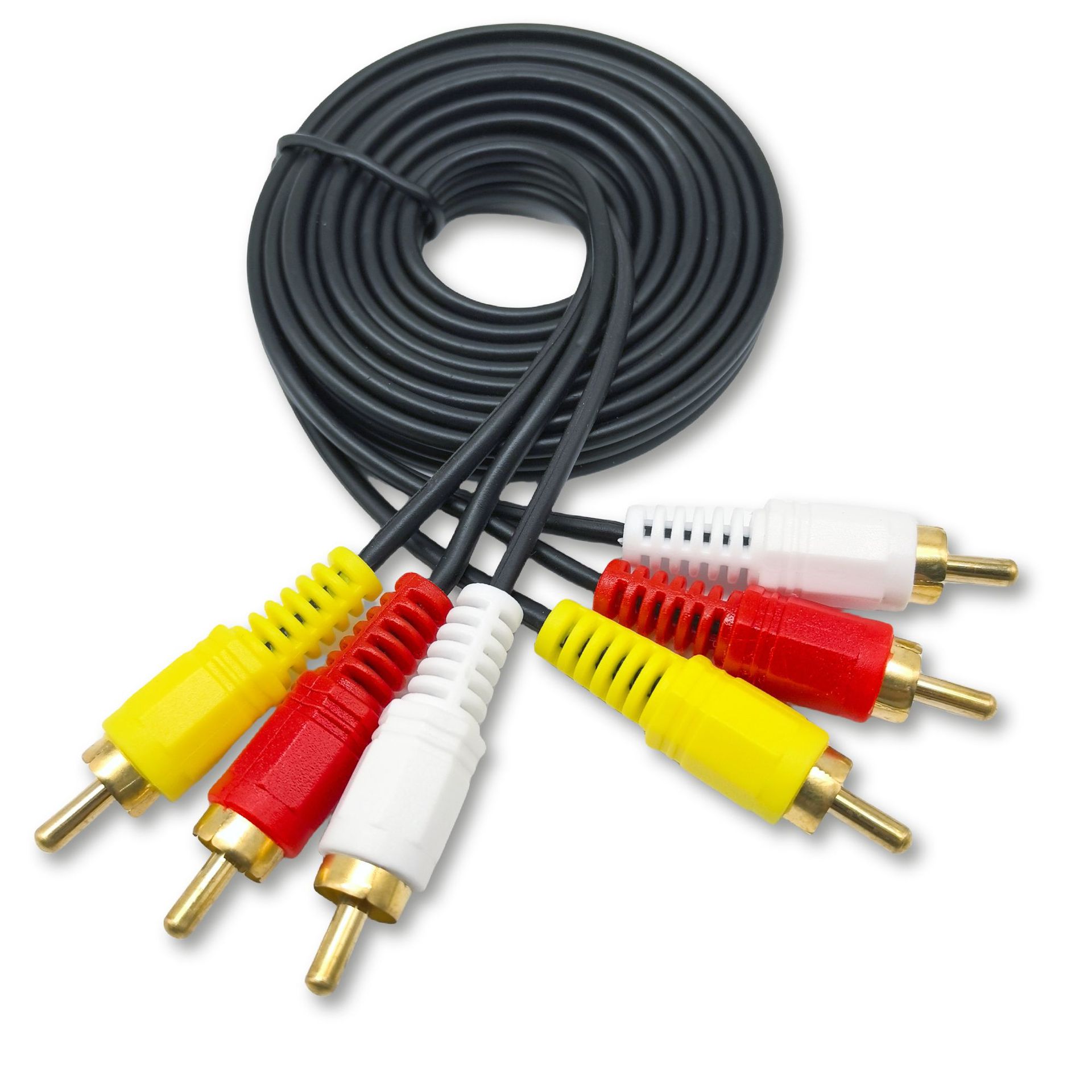 Cavo AV audio video composito da 3 RCA a 3 RCA Spina maschio-maschio Collega TV Telecamere DVD Vendita calda