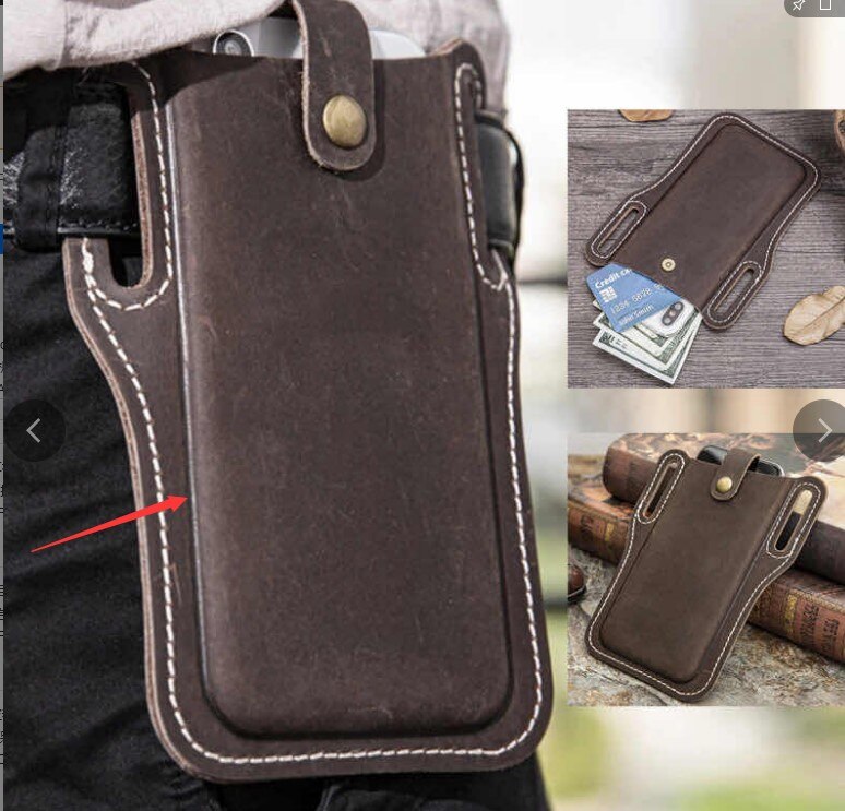 Mannen Mobiel Loop Holster Case Riem Taille Tas Props Pu Lederen Portemonnee Telefoon Portemonnee Nakoming