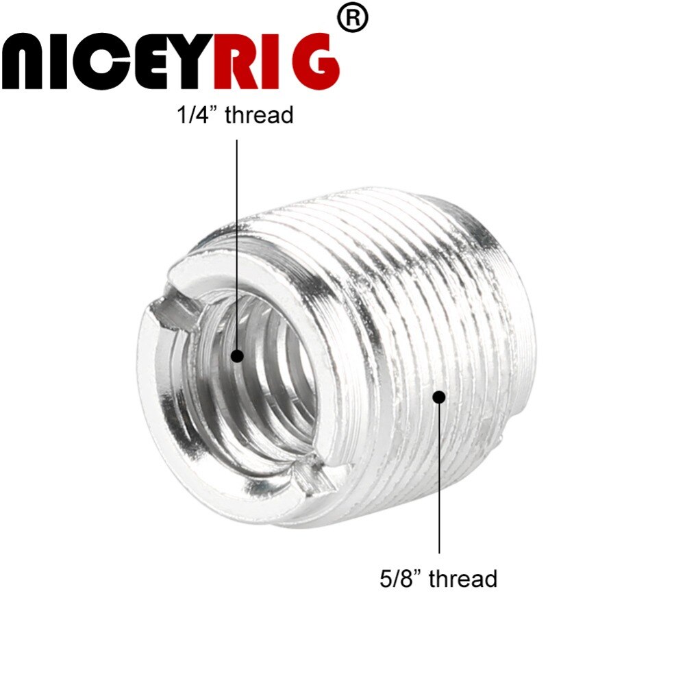 NICEYRIG 3/8 &quot;5/8&quot; Schroef Rig Microfoon Schroef 3/8 5/8 Statieven Mic Schroef 38 Statief Rig DSLR Camera Kooi rig Aluminium Fotostudio