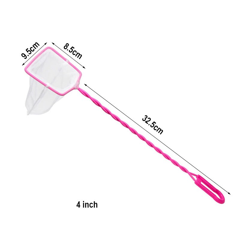 1 stk akvarietilbehør langt håndtag firkantet akvarie akvarium fiskenet landingsnet til fisk holdbare produkter