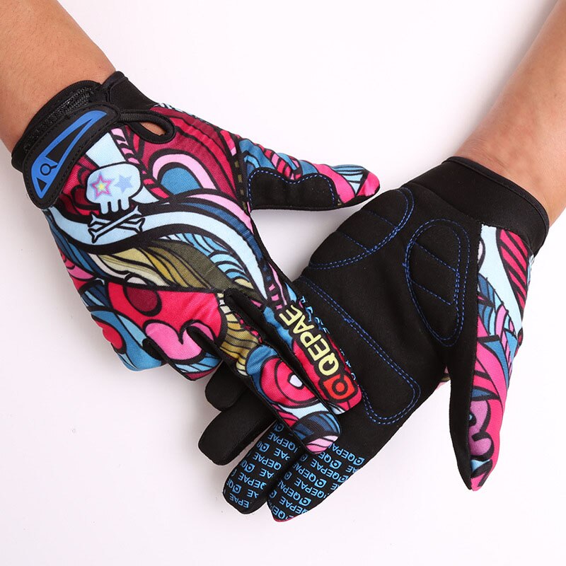 Qepae Cycling Gloves Full Finger MTB Bicycle Gloves Half Finger Anti-slip Shockproof Gel Breathable Lycra Padded Palm Gloves: QG7508 / XXL