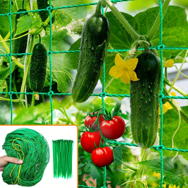 Spaliernetz aus Haustier-Material für Kletterpflanzen – langlebiges und leichtes Pflanzenstütznetz für Gartenpflanzen, 197 x 70,87 Zoll Pflanzennetz