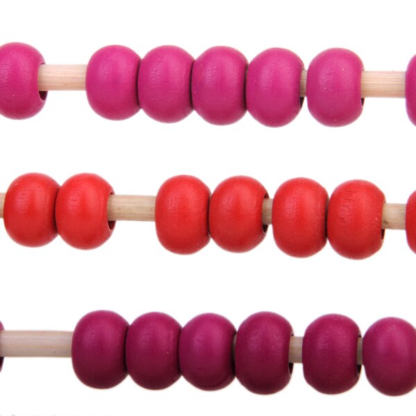 Milticolor træ abacus perler pædagogisk legetøj til førskolebarn barn