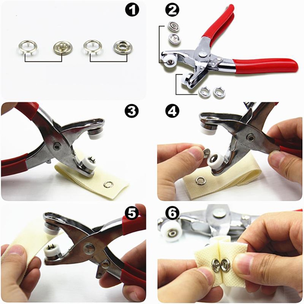 9.5mm Prong Buckle Installation Tool Children Button Tool Snaps Mold Hand pressure Button Clamp Pressure Deduction