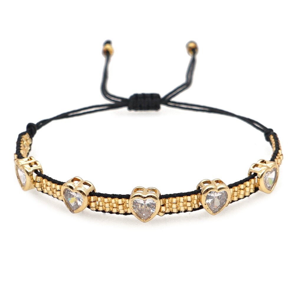 Go2boho Miyuki Armband Vrouwen Rhinestone Pulseras Bileklik Mode Accessoires Sieraden Fabriek Handgemaakte Weefgetouw Armbanden Sieraden: MI-B200220H