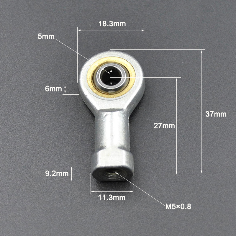 2 Stück Gelenkkopflager 5 mm 6 mm 8 mm 10 mm 12 mm M5 M6 M8 M10 M12 SA SI T/K Kugel rechts links Gewinde selbstschmierende Gelenklager: Rot / 3mm
