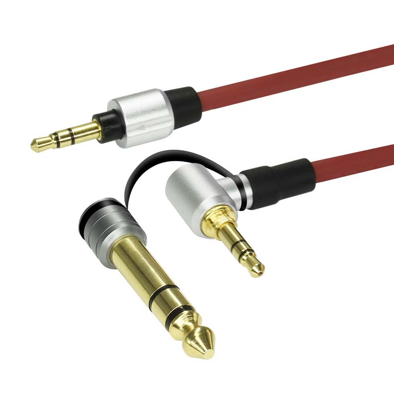 Adecuado para Beats by dr.dre Pro Detox cable de auriculares cable de extensión de resorte de interfaz de 3,5 mm con adaptador de 6,5 mm
