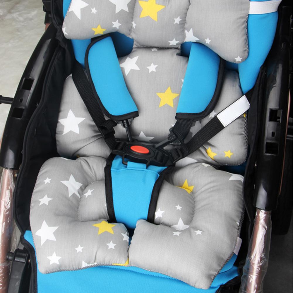 Zachte Autostoeltje Kussen Voor Baby Vouwen Katoen Liner Wandelwagen Seat Pad Baby Full Body Ondersteuning Kussen Sterren
