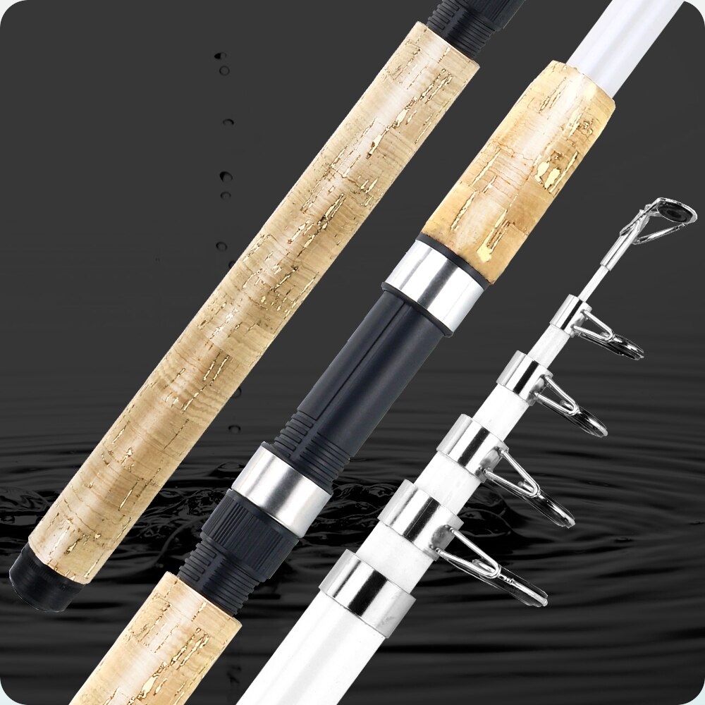 JOSBY Pole Telescopic Sea Fishing Rod Spinning 5 Layers Frp Carbon Fiber Travel Boat Carp Feeder 2.1m 2.4m 2.7m 3.0m 3.6m: 2.7 m