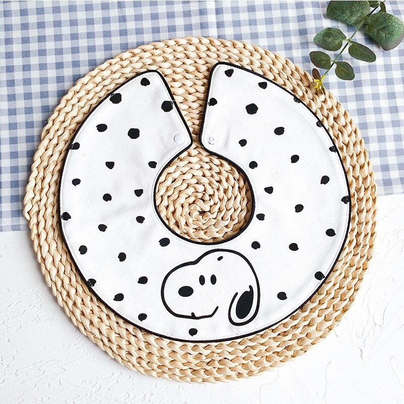 Mignon dessin animé bébé bavoirs coton imperméable à l'eau baver Burp chiffons pour -nés bord ondulé doux produits pour enfants: 12