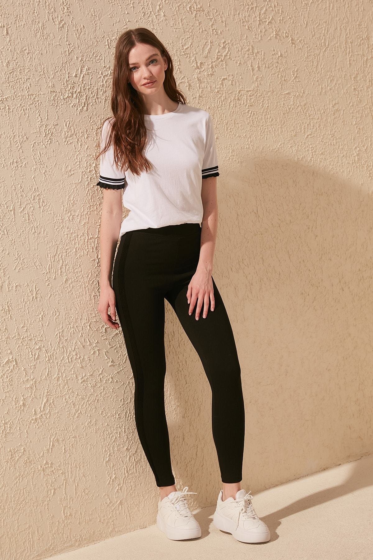 Trendyol Kanten Lurex Spliced Leggings TWOAW20TA0078